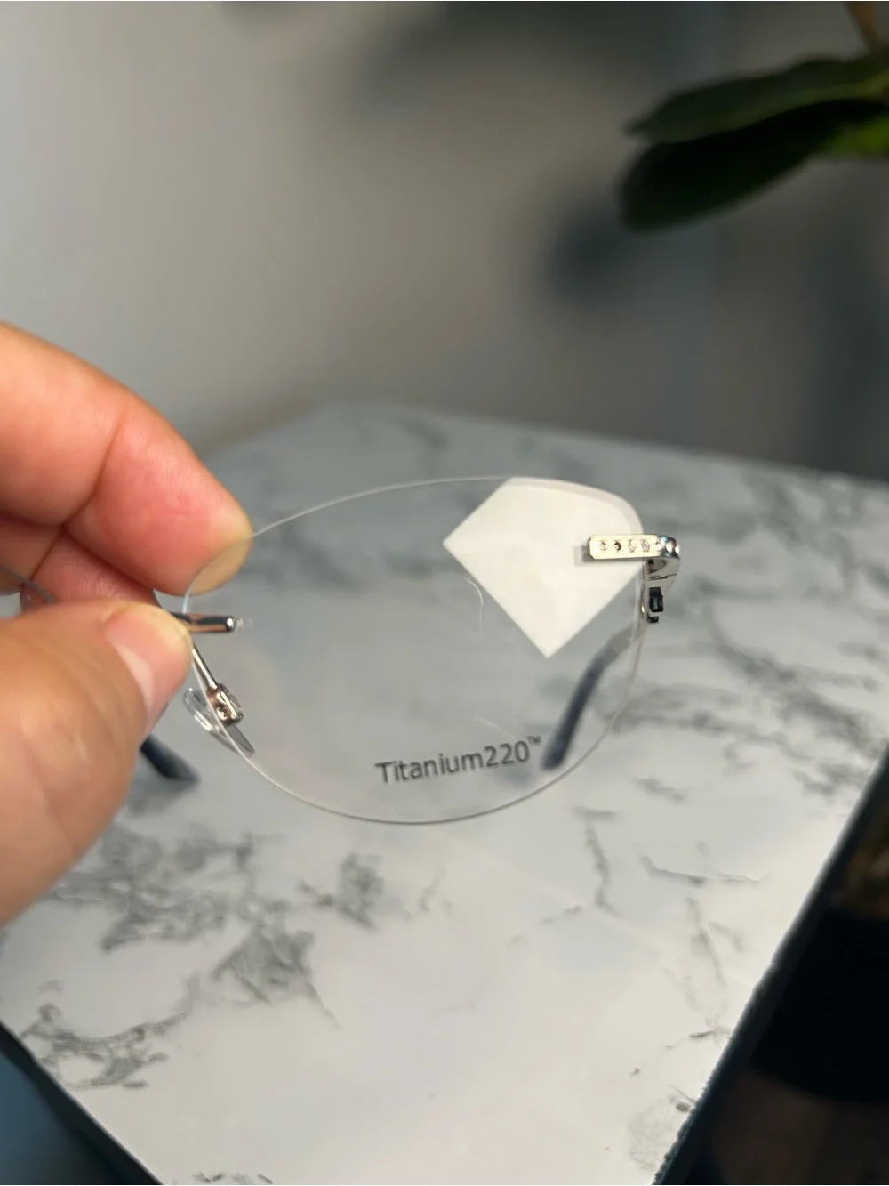 Swarovski Rimless Silver Crystal Accent Eyeglasses